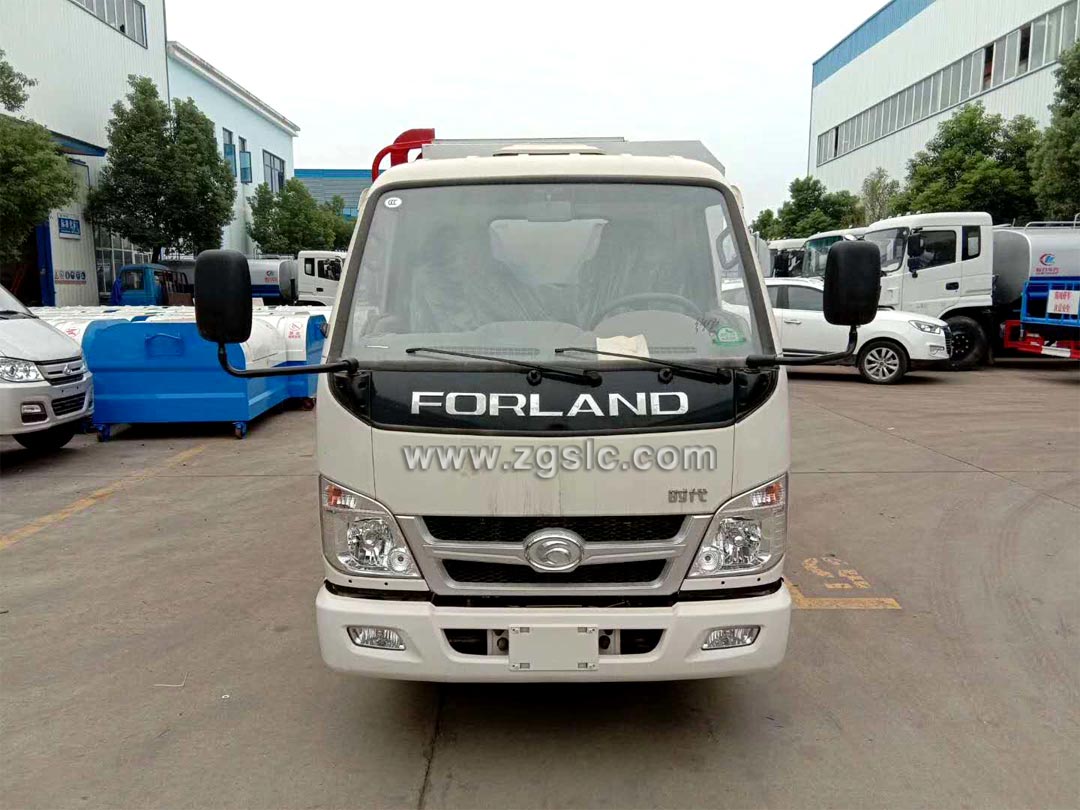福田3方掛桶垃圾車_小型掛桶垃圾車能做幾方?
